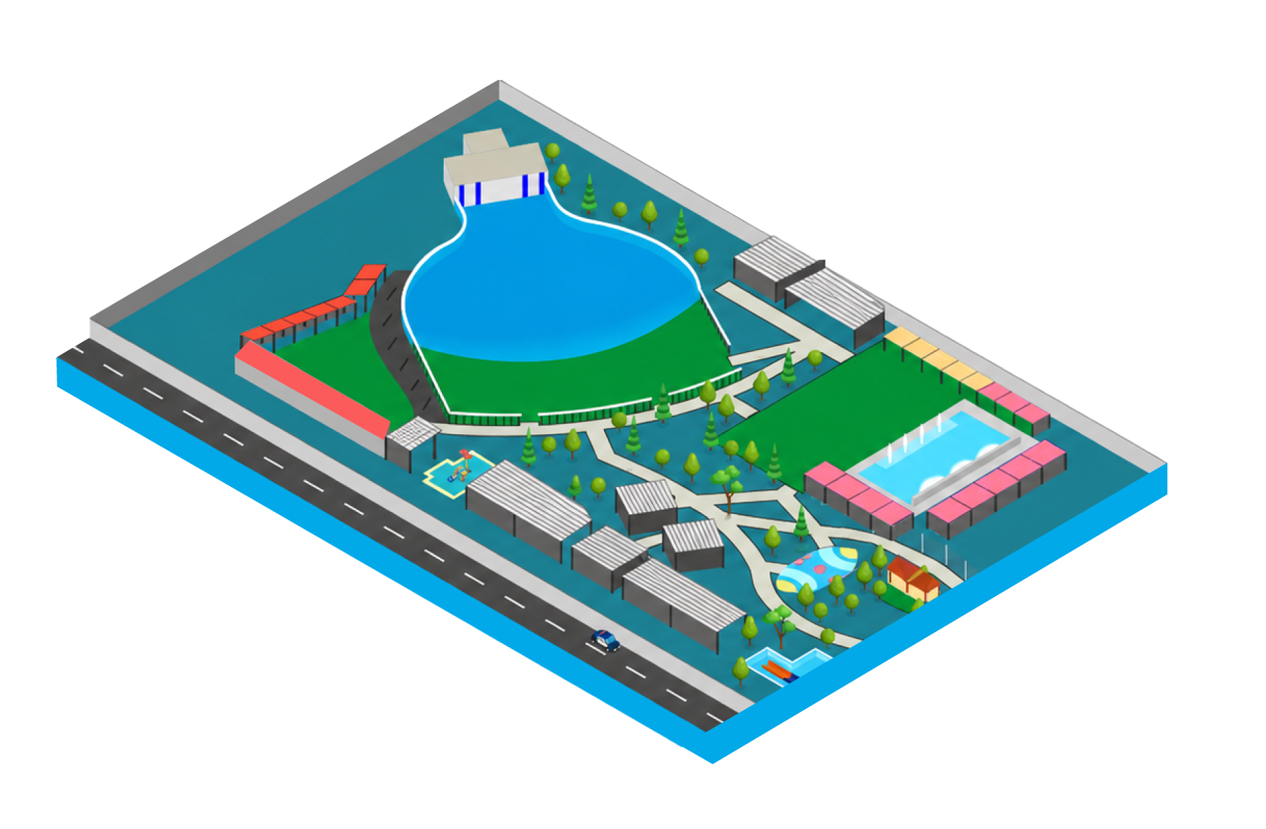 Ubicación de las pérgolas