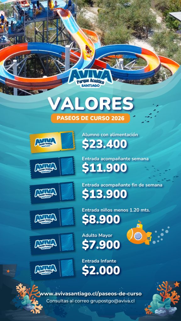 Tabla de Precios Paseos de Curso 2026